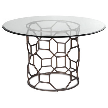 Bronze Round Glass Dining Table | Liang & Eimil Central