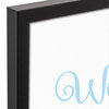 Welcome to my Crib 12"x36" Black Framed Canvas, Blue