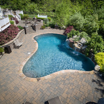 Chester NJ 2 Landscape Design & Construction + In Ground Pool / Spa / Waterfall