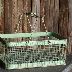 HUGE Antiqued Market Basket - Baskets