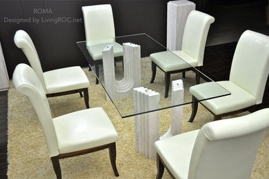 Table de salle à manger haut de gamme en Marbre Persan 200 x 100 : ROMA