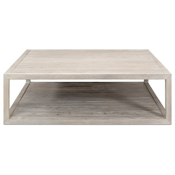 Camden Bungalow Cocktail Coffee Table Square With Storage Shelf