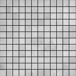 Carrara Marble Italian White Bianco Carrera 1x1 Mosaic Tile Tumbled - Home Accessories & Decor