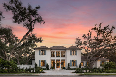 Transitional exterior home idea in Tampa