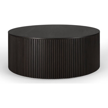 Round Storage Coffee Table | OROA Roller Max, 32"w X 32"d X  12"h