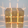 Wood Rubik's Cube Table Lamp For Bedroom