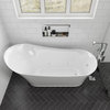 Single Lever Floor Mounted Tub Filler Mixer With Hand Held Shower Head, Polished