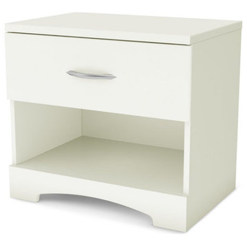 South Shore Maddox Nightstand in Pure White Finish