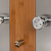 PULSE 1050 Bali Bamboo Wood Shower Panel In Brushed Stainless Steel