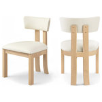 Meridian Furniture - Lavrin Upholstered Dining Side Chair, Cream, Vegan Leather, Natural, Set of 2 - Indulge in the allure of the Cream Lavrin Dining Side Chair by Meridian Furniture. Its captivating design and luxurious Cream elevate any space with effortless elegance. Crafted with precision and durability in mind, this stunning piece becomes the focal point of gatherings, fostering moments of connection and warmth. Embrace sophistication and style with the Lavrin Dining Side Chair, a testament to exquisite taste and timeless beauty.