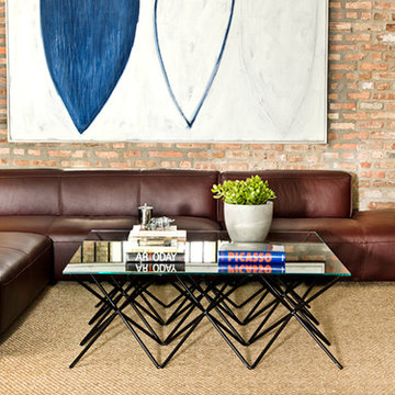 Crawford Leather Sectional by Interior Define