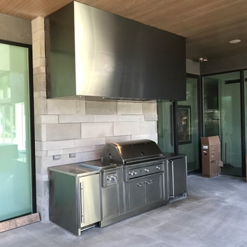 outdoor bbq grill area