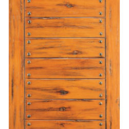 Single Door, Exterior, Knotty Alder Flush V-Grooved - Front Doors