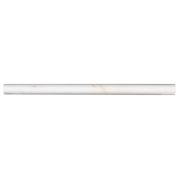 Bianco Dolomite 1x12 Polished Pencil Molding, 20 Pcs