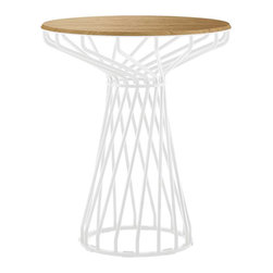 Velletri White 76cm Solid Wood Indoor Cafe Table by Glid Studio for Huset - Dining Tables