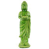 Ceramic Standing Buddha Figurine, Green
