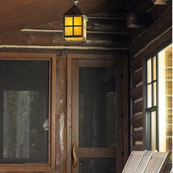 Brass Light Gallery - Cottage&trade; Lantern Exterior Ceiling Pendant - Outdoor Hanging Lights