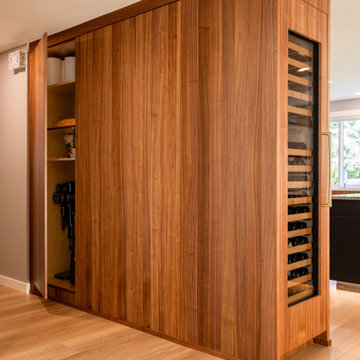Custom Walnut Pantry with Hidden Storage