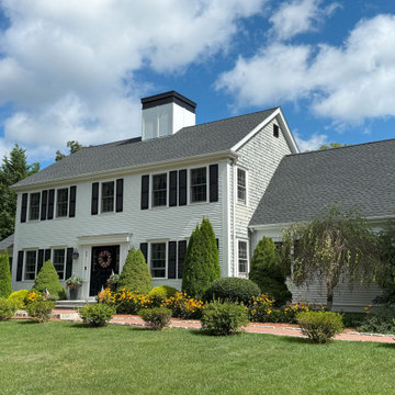 GAF Roofing in Charcoal Looks Gorgeous on Cape Cod Colonial in Sandwich, MA