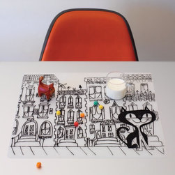 Modern-twist Placemat: Kat in the City - Placemats