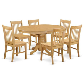 7-Piece Table And Chair Set, Kitchen Dinette Table And 6 Dinette Chairs