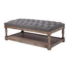 Sophie Rectangle Ottoman, Frost Gray