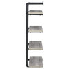 Pemberly Row Modern / Contemporary 24" Wall Shelf in Black and Gray Driftwood