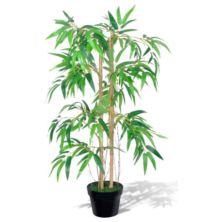 vidaXL Artificial Plant Artificial Bamboo Artificial Tree Twiggy with Pot 35.4"