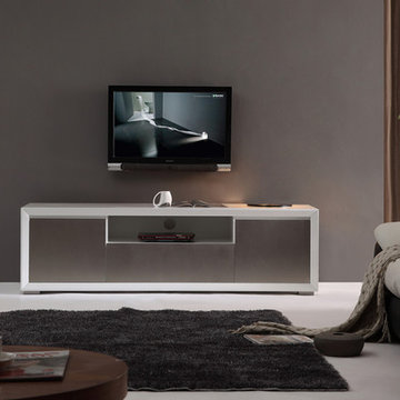 B-Modern | Esquire White High-Gloss TV Stand -$1600.00