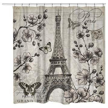 Paris in Bloom Shower Curtain