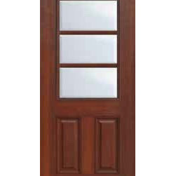 Front Single Door 80 Fiberglass 2 Panel 1/2 Lite 3 Lite - Front Doors