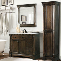 Abel 36 inch Single Sink Bathroom Vanity in Antique Coffee - Bathroom Vanities And Sink Consoles