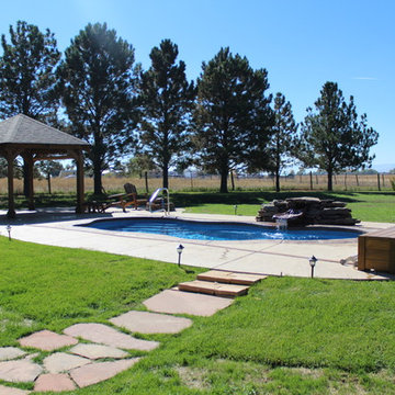 Pool and Living Area Backyard Transformation