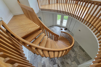 Example of a trendy staircase design in New York