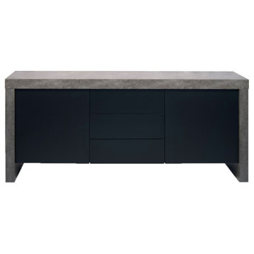Contemproary Large Sideboard Faux Concrete Finish