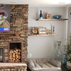 Live Edge Walnut Floating Shelf - Display And Wall Shelves 