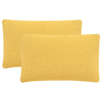 Safavieh Soleil Solid Pillow, Set of 2, Sunshine Yellow