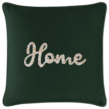 Sparkles Home Shell Home Pillow - 20x20" - Emerald Velvet