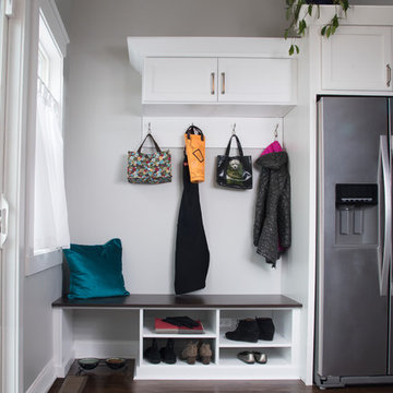 Sun Room Transforms to Mud Room/Home Office