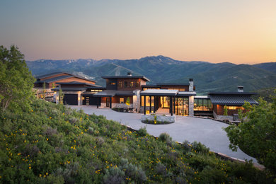 Inspiration for a contemporary exterior home remodel in Salt Lake City