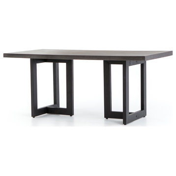 Judith Lava Stone Top Outdoor Dining Table 69"
