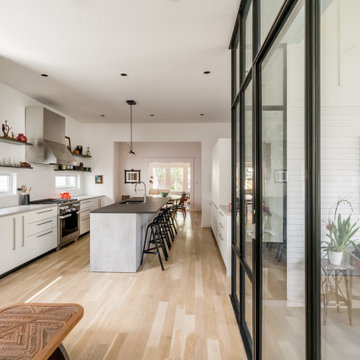 Houston Heights Bungalow Artsy Mid-Century Modern remodel
