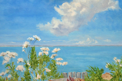 " Long Beach Cloud and Lace" oil on canvas 40" x 30"