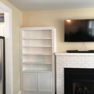 Custom Built-In Shaker Bookcases (Hidden Room Behind Left Bookcase)