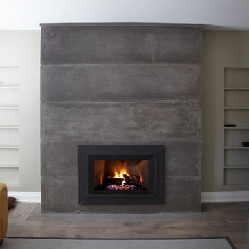 Fireplace Contemporary Realisation in Montreal