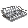 Set of 2 Rectangular Woven Metal Tray With Side Handles