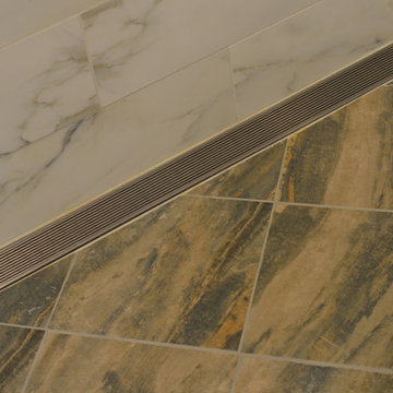 LUXE Linear Drains for a Barrier-Free, Wheel-in-entry for Senior Aging at Home