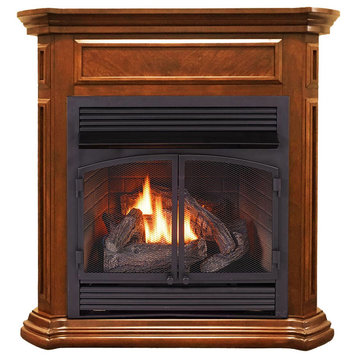 Duluth Forge Dual Fuel Ventless Gas Fireplace, 32,000 BTU, T-Stat, Apple Spice