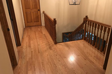 Second floor remodel with new flooring, trim, and a recording studio