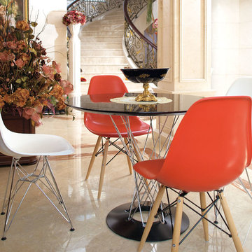 Eiffel Side Chair with Wire Table